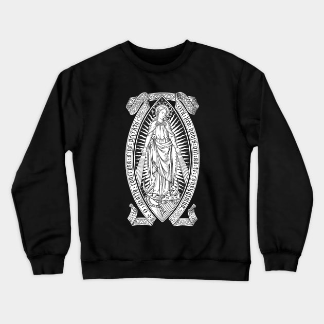 Immaculate Conception 03 - black bkg Crewneck Sweatshirt by DeoGratias